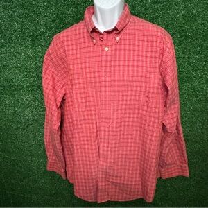 Lands' End Red Casual Button Down Shirt